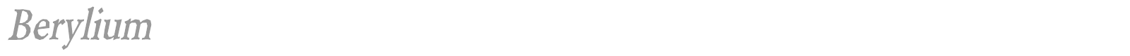 Berylium font preview